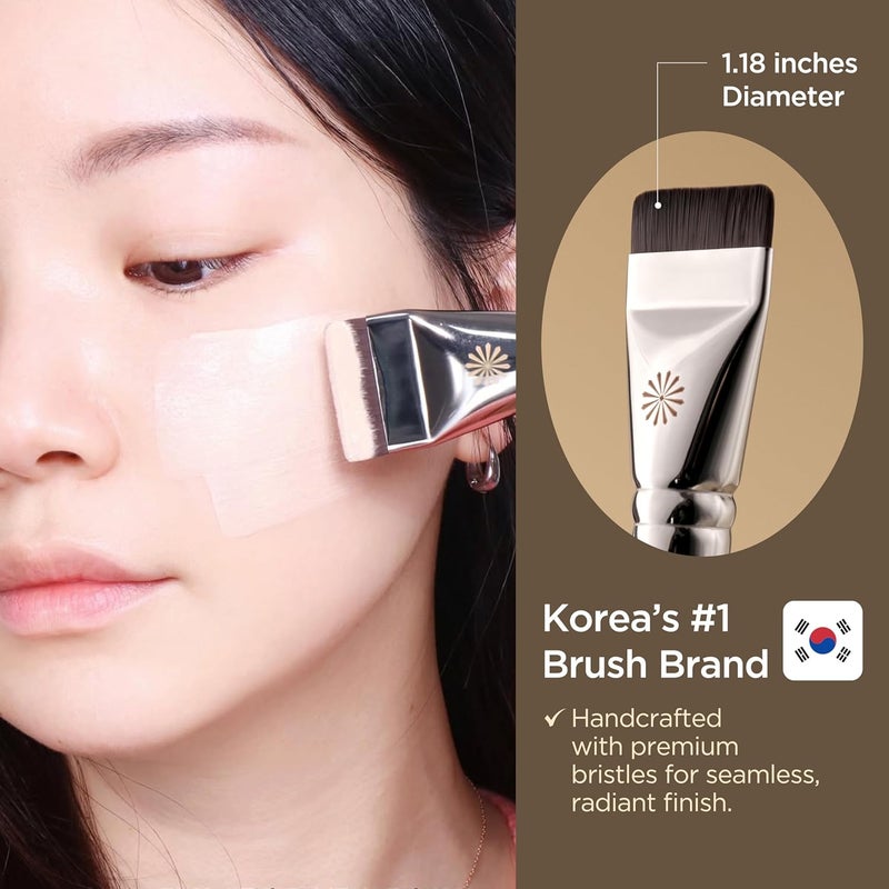 Piccasso Korean Brush FB11 Spatula Brush – Professional Foundation Brush for Liquid Makeup, Flat and Soft Bristles for Seamless Application, Ideal for Liquid Foundation and Cream Face Makeup - Image 3
